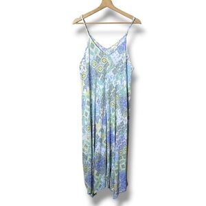 Hawaiian Tropic Asymmetrical Sundress Womens Size XL Beachy Boho